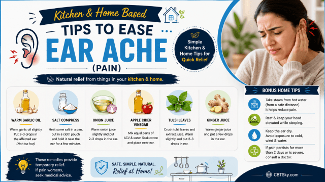 Kitchen and Home based tips to ease Ear Ache (pain).