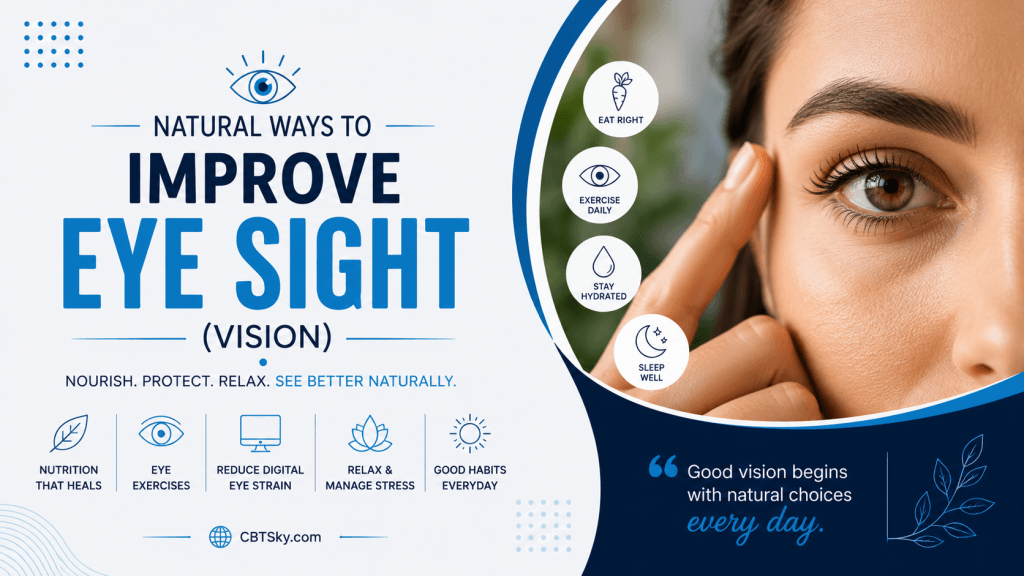 Natural ways to improve Eye Sight (Vision) !!