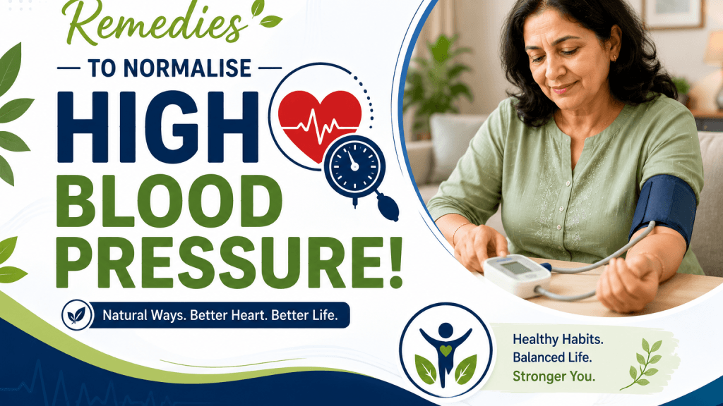 Remedies to Normalise High Blood Pressure!!