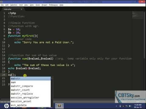 28. Functions in php